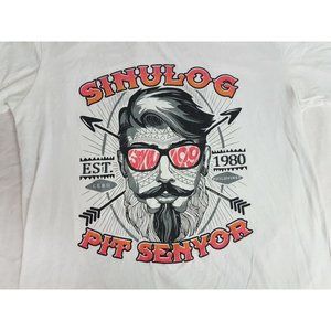 SINULOG PIT SENYOR Philippines tee t-shirt white XL extra large